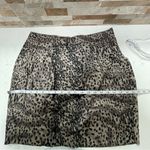 Cloth & Stone  Animal Print False Wrap Skirt Black Tan Sz M 100% Cotton NWT Photo 10