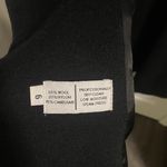 Evan Picone Vintage Black Merino Wool Camelhair Trench Coat Photo 8