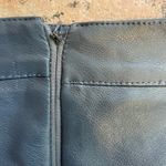 Oak + Fort Faux Leather Mini Skirt/Skort Blue Gray Color Photo 7