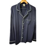 Vtg J Crew Flannel Pajama Top Mens XL Red Plaid Oarsman Lounge Cabin K Photo 0