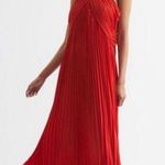 Reiss Halter Neck Pleated Midi Dress Size: 6 Photo 0