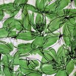 Rafaella  Abstract Floral Jacket Womens S Green 100% Cotton Art Photo 5