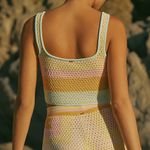 NEW PQ Swim Sorrento Crochet Crop Top Size XS/S Yellow Photo 2