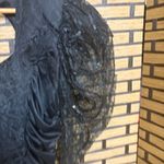 Mayvens Black Ruched Lace Sleeve‎ Dress Size 7 Photo 5