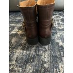 ZODIAC Miller Boots Brown Leather Buckles Zip Biker Moto Lug Sole Women’s 10 EUC Photo 4