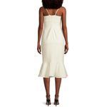 Likely  Hirsch White Sleeveless V-Neck Trumpet Midi Dress Size 6 NWT Photo 1