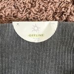 Aerie Offline by  Womens Seamless Side Braided Leggings‎ Ribbed Size Medium Black Photo 3