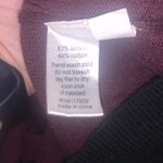 DE Collection V-Neck Burgundy Sweater with Striped Sleeves Photo 7