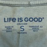 Life is Good  Crusher Long Sleeve Shirt Tee Top Sz S Snow Cardinal Blue Christmas Photo 2