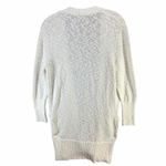 Athleta Weekend Wrap Cardigan Sweater Womens L Off White Pocket Relaxed Slubby Photo 2