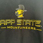 Black Gildan‎ App State Sweatshirt cutoff hem Yellow Photo 3