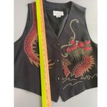 Emanuel Ungaro Vintage Black Dragon Embroidered Vest Size 8/44 Photo 12
