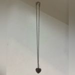 Elegant Silver Heart Necklace with Initial “J” Charm Photo 1