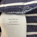 J.Crew  Blue White Stripe‎ Off the Shoulder 3/4 Sleeve Top Blouse Size 2 Photo 4