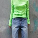 ZARA ★  Ruched Side Sweater - Neon Green ★ Photo 12