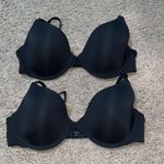 Gap Body Favorite T-Shirt Bra Lightly Padded Adjustable Straps Black 32C (Set 2) Photo 1