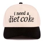 I Need a Diet Coke Embroidered Hat White / Black NWT Photo 1