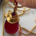 NWOT Julie Vos Gold and Red Pendant Necklace Photo 5