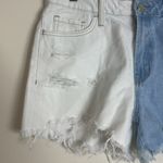 Vervet  Rebecca high rise colorblock fringe Denim shirts size medium Photo 2