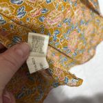 Self Esteem  Women Top M Gold Boho Floral Print Crochet Trim Indie Parisian Fairy Photo 8