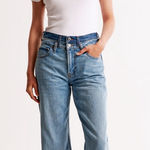 Abercrombie & Fitch  Light Blue High Rise Loose Jean Size 24/00R Photo 0