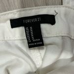 Forever 21  White Floral Denim Overalls Dress 100% Cotton Shortalls Skirt Size M Photo 3