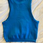 Mango Knitted cropped top -Blue Photo 4