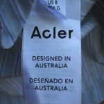 NWOT Acler Striped Wrap Shirt Top Gray Size 8 Photo 8