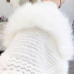 Faux Fur Bat Sleeve Poncho (Khaki) Only Tan Photo 4