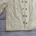 Chico's gold button cream beige open front jacket cardigan Photo 2