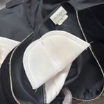 Tres Paquette TRÈS PAQUETTE Vintage 90s Black White Velvet V Neck Pirate Button Up Blouse Photo 18