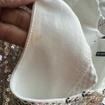 The Kooples Silver sequined t-shirt, Size Large NWT short sleeve crew neck Photo 8