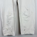 Free People  We the Free Moxie Pull On Barrel Jeans White Paint Splatter Size 27 Photo 6