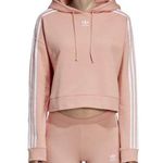 Adidas Originals Light Pink Cropped Hoodie Sweatshirt Size XS Photo 1