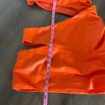 Michael Costello  x Revolve Kolt Mini Dress in Orange Vegan Leather Photo 6