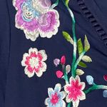 NWT ASOS MATERNITY DRESS WO SIZE 6. NAVY PLEATED DRESS EMBROIDERED FLORAL DESIGN Blue Photo 6