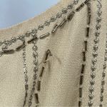 Miss Me  medium cream colored layered beaded strappy cropped tank top Photo 9