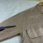 Tommy Hilfiger XS Silk Satin Blush Pink Buttoned Top Romantic Minimalist Office Photo 5