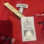 Speechless Red Floral A-Line V-Neck Short Sleeve Flutter Hem Midi Dress Size L Photo 4