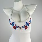 Juicy Couture NWOT 1PC Swimsuit White Embroidered Floral Swimwear Size XS Photo 2