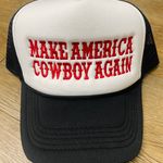 Make America Cowboy Again Trucker Hat Black Photo 0