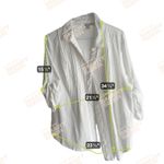 Woman Within  Women Pin-tucked Button Down Gauze White Shirt Sz 1X Casual Minimal Photo 3