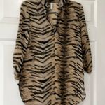 Auditions Animal Print Flowy Blouse with 3/4 Sleeves Photo 0