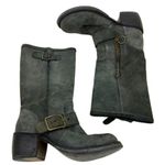 Fiorentini + Baker Mike moto Boot green pull on adjusable buckles sz 36.5 US 6.5 Photo 0