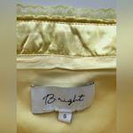 B.Right butter Yellow Floral milkmaid lace ruched maxi Dress square neck prom S Photo 4