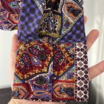 Crosby Large Purple, Red Boho Pattern 70s Button Down Long Sleeve Shirt Purple Photo 9