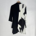 Ozai N Ku Lagenlook Artsy Jersey Cardigan Asymmetrical Pockets 3/4 Sleeve Size S Black Photo 10