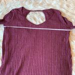 Free People Astoria Split Ribbed Tee in Sangria XS Photo 6