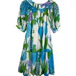 Olivia James The Label Anna Dress In Mod Floral Aqua has Pockets Size XS Blue Photo 6
