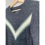 Abercrombie & Fitch Women Size Small Knit Sweater Dress Gray Navy Green Varsity Photo 2